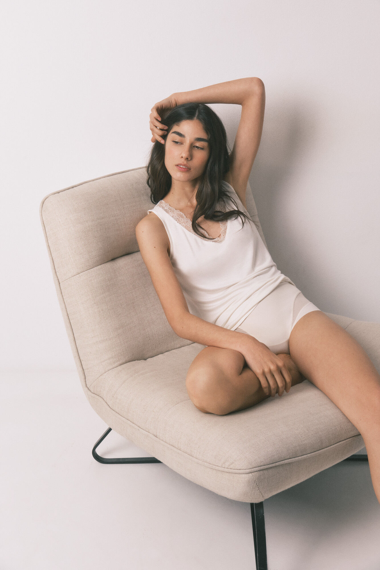 Women'secret Playera extra suave de tejido beige