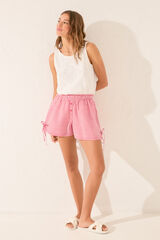 Womensecret Pantalón de cuadros rojos púrpura