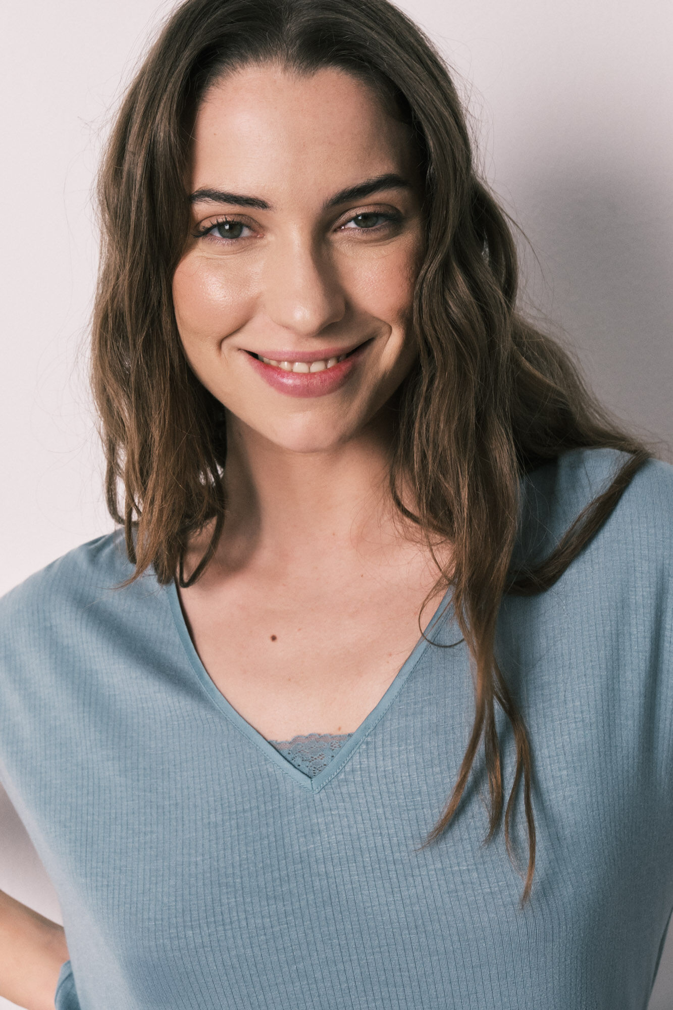 Women'secret Pijama Capri tacto suave de viscosa azul