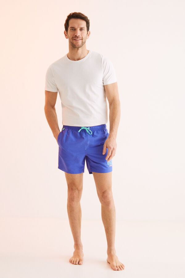 Womensecret Traje de baño hombre azul estampado