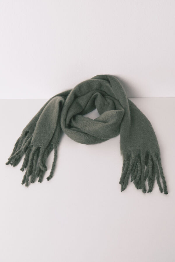 Women'secret Bufanda mohair verde kaki