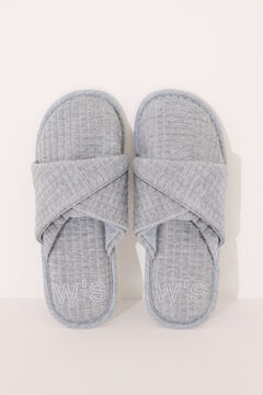 Womensecret Pantuflas para casa con relleno grises gris