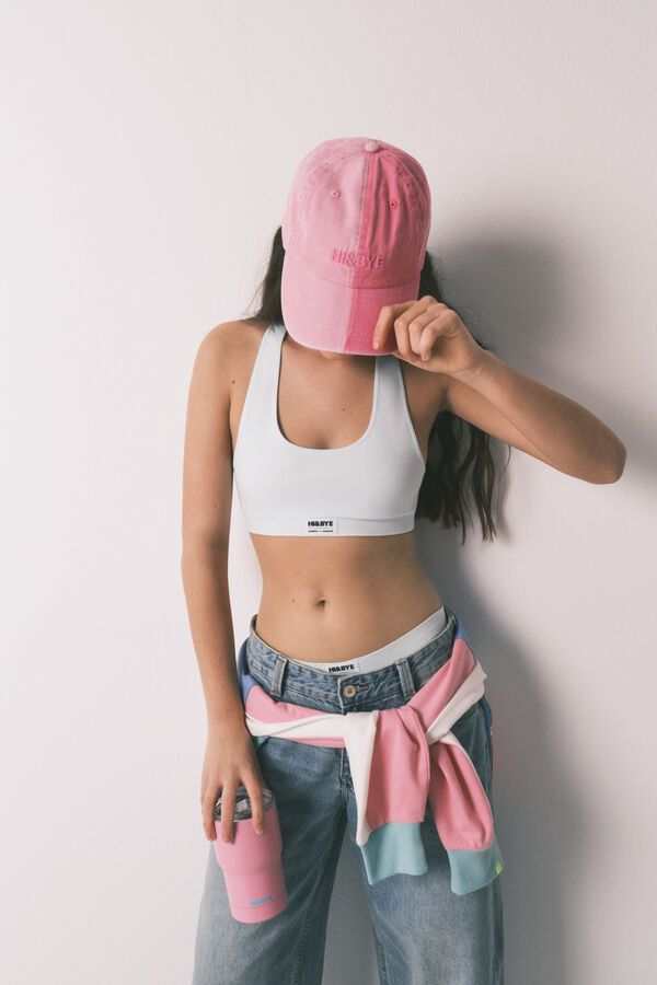 HI&BYE Taza termo con logo rosa rosa