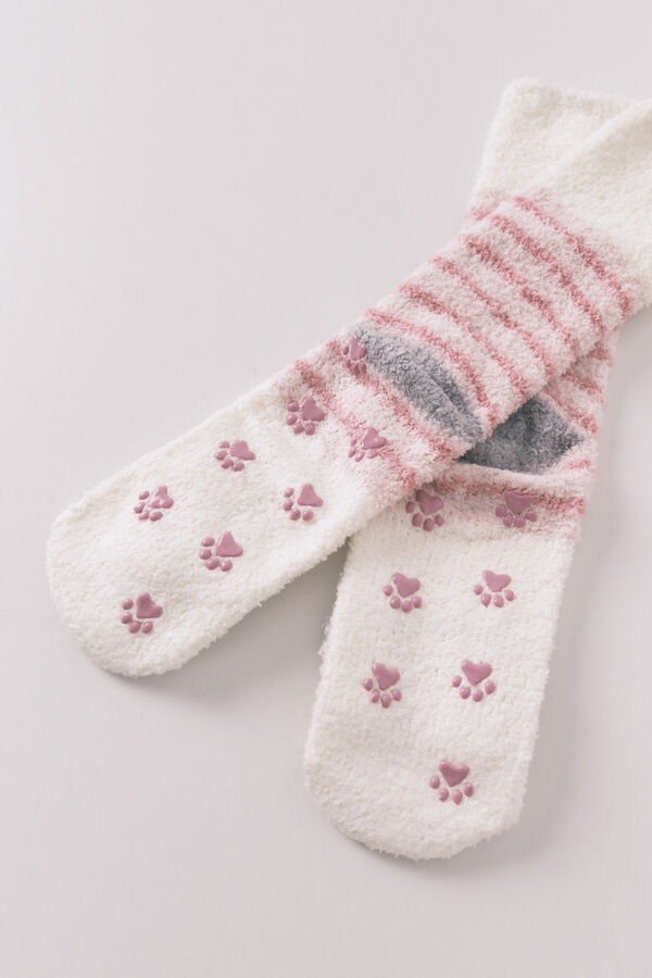 Womensecret Calcetines largos de perro blancos blanco