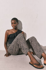 Women'secret Pantal&oacute;n fluido animal print blanco