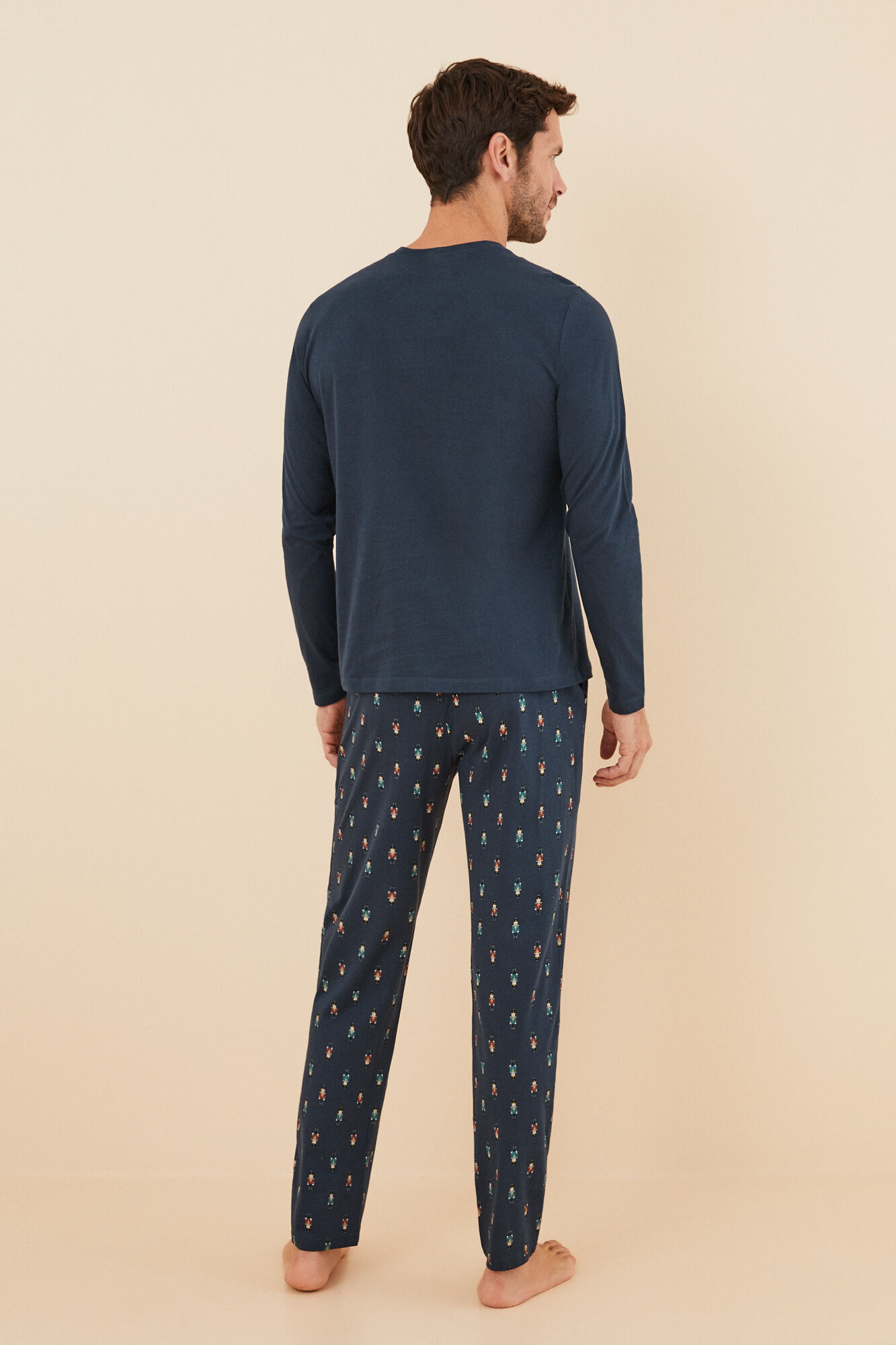 Pijama larga hombre 100 algodon Cascanueces Ropa de dormir de hombre WomenSecret MX