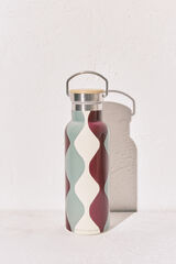 Women'secret Botella de acero inoxidable con ondas estampado