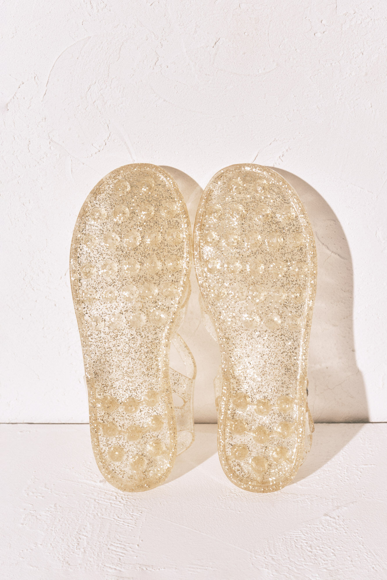 Women'secret Sandalias cangrejeras jelly dorado