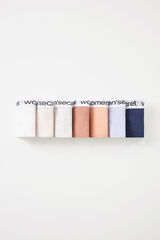 Womensecret Pack 7 tangas algodón logo blanco