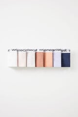 Womensecret Pack 7 tangas algodón logo blanco