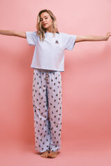 HI&BYE Pijama larga de algod&oacute;n osito azul azul