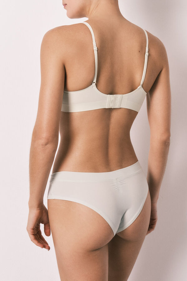 Women'secret Panty brasile&ntilde;o ancho fruncido verde verde