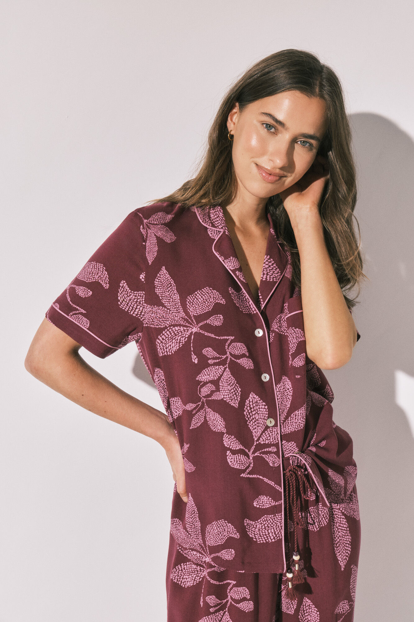 Women'secret Pijama larga camisera de flores