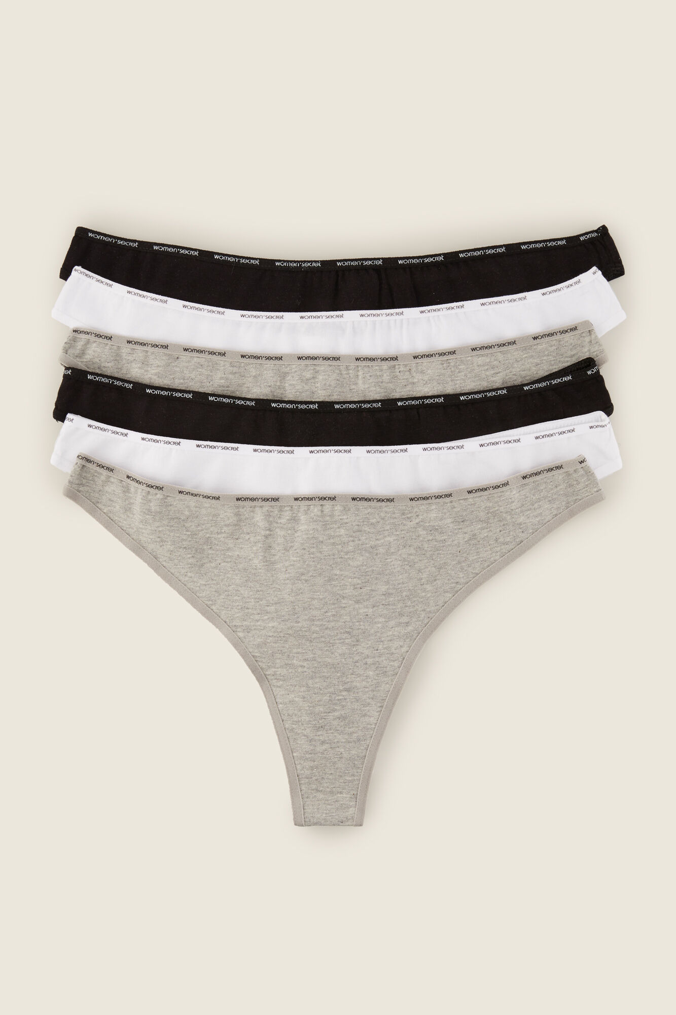 Women'secret Pack 6 tangas algod&oacute;n org&aacute;nico