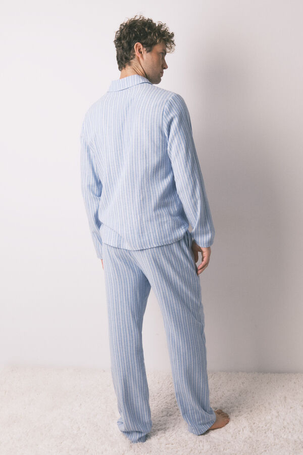 Women'secret Pijama camisera de rayas para hombre 100% algodón estampado