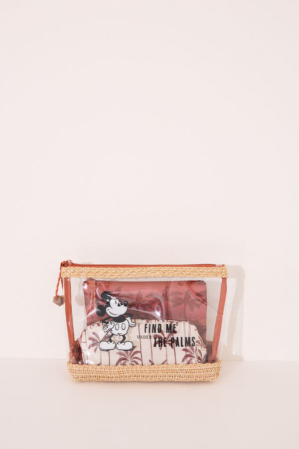Womensecret Pack de 3 neceseres con estampado de Mickey Mouse estampado