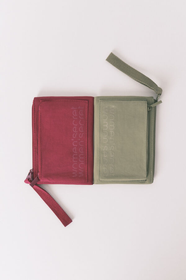 Womensecret Mini monedero rojo de nailon rojo