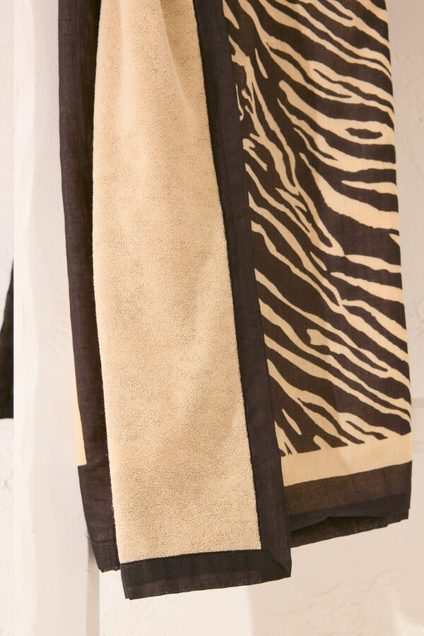 Womensecret Toalla con estampado pareo  negro