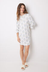 Womensecret Camisón corto 100% algodón allover flores estampado