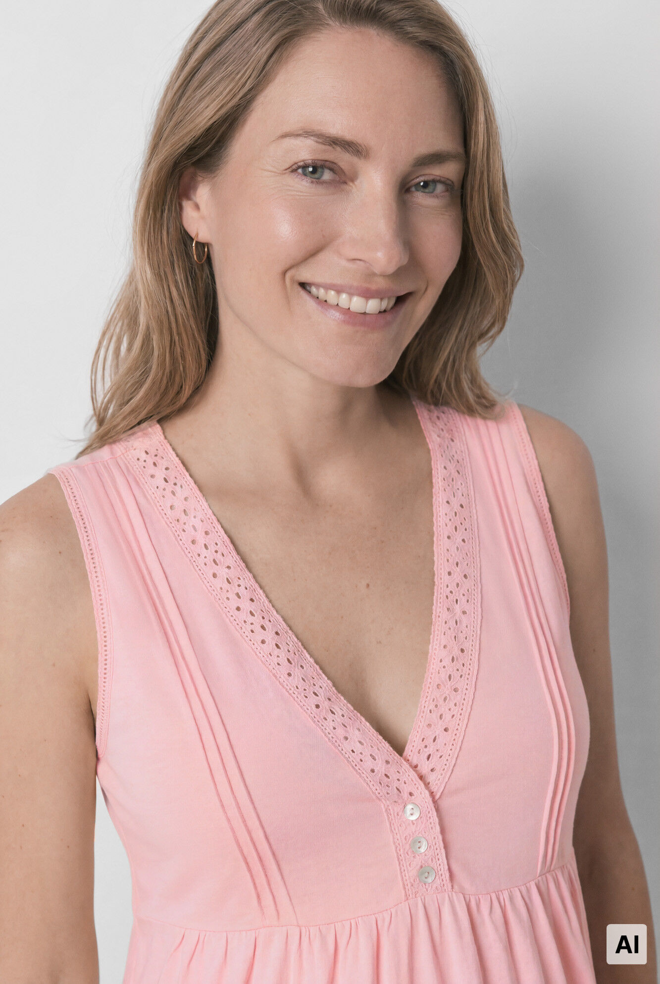 Women'secret Camis&oacute;n maternity sin mangas de algod&oacute;n rosa