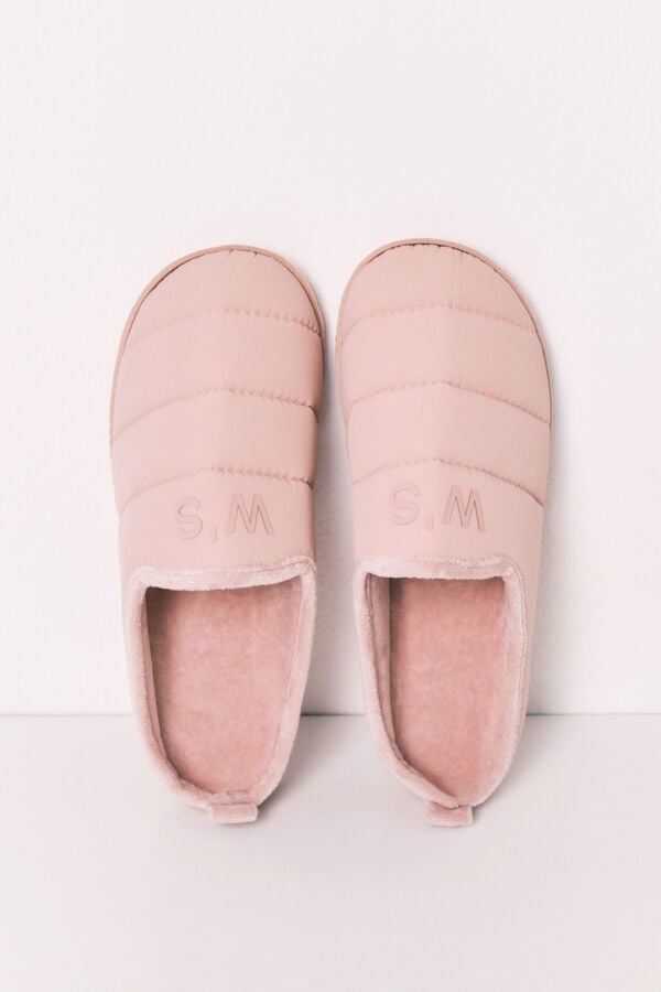 Women'secret Pantuflas acolchadas rosa nude
