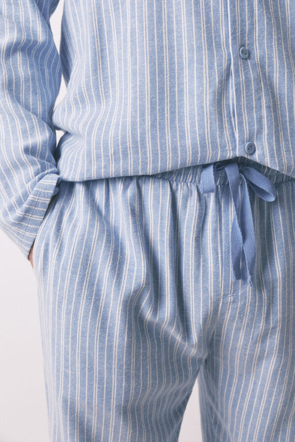 Women'secret Pijama camisera de rayas para hombre 100% algodón estampado