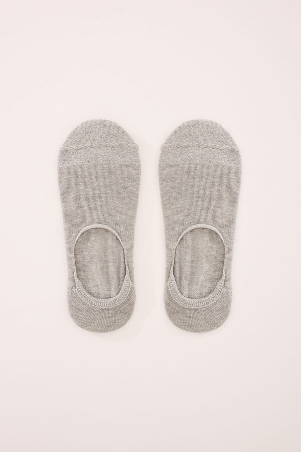 Womensecret Calcetines invisibles gris lurex gris
