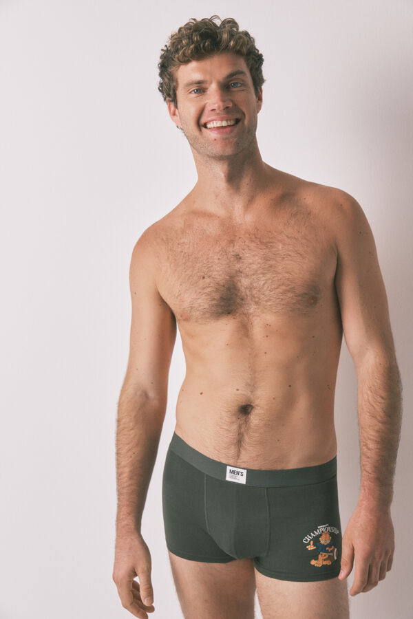 Women'secret Pack de 2 boxer de algodón Garfield kaki