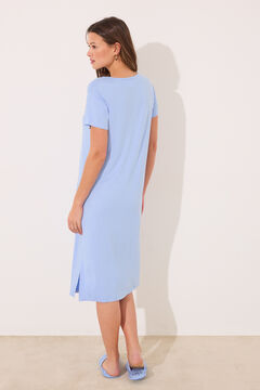 Womensecret Camisón midi de soft touch de Barrio Sésamo azul