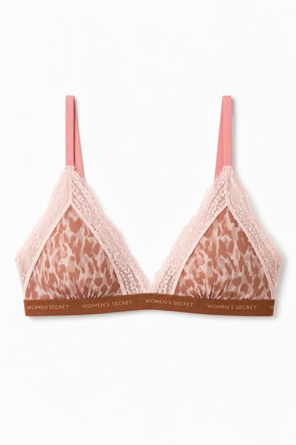 Women'secret Brasier triangular estampado animal print NATURAL estampado