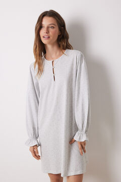 Womensecret Camisón corto 100% algodón paisley blanco