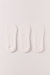 Women'secret Pack 3 calcetines invisibles blancos blanco