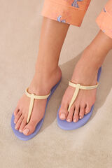 Womensecret Chanclas con tirantes amarillas de Lilo y Stitch azul