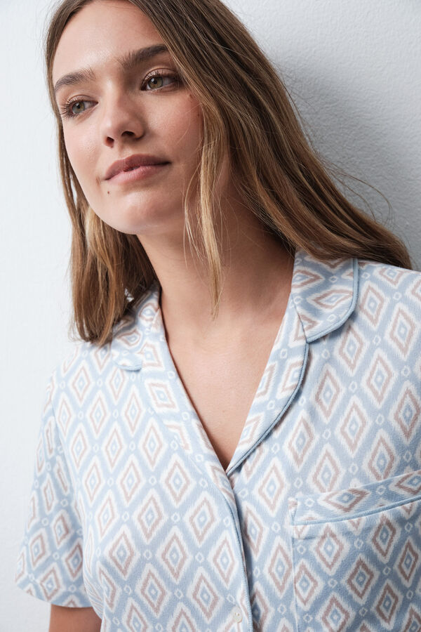 Women'secret Pijama larga estampado folk estampado