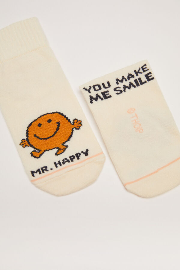 Womensecret Calcetines cortos algodón Mr. Happy estampado