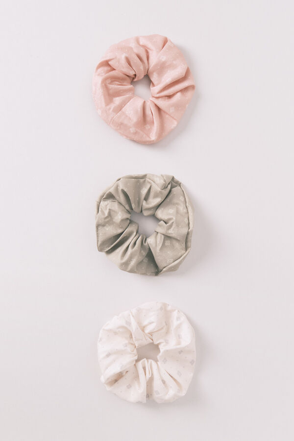 Womensecret Pack de 3 gomas para el pelo multicolor estampado