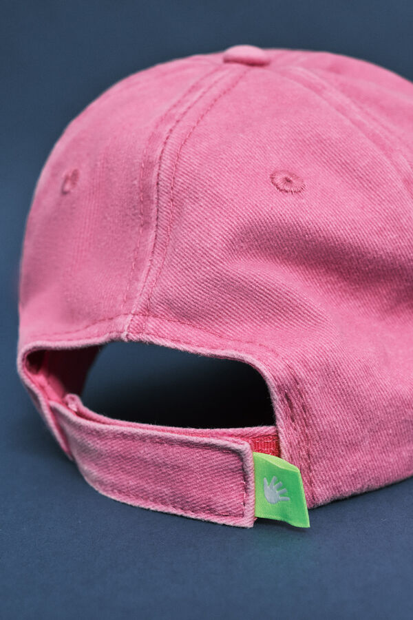 HI&BYE Gorra de algod&oacute;n rosa con logo bordado rosa