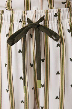 Womensecret Pijama camisera de rayas de Mickey Mouse estampado