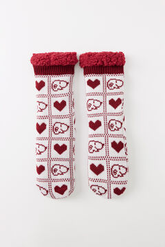 Womensecret Calcetines largos tricot Snoopy beige