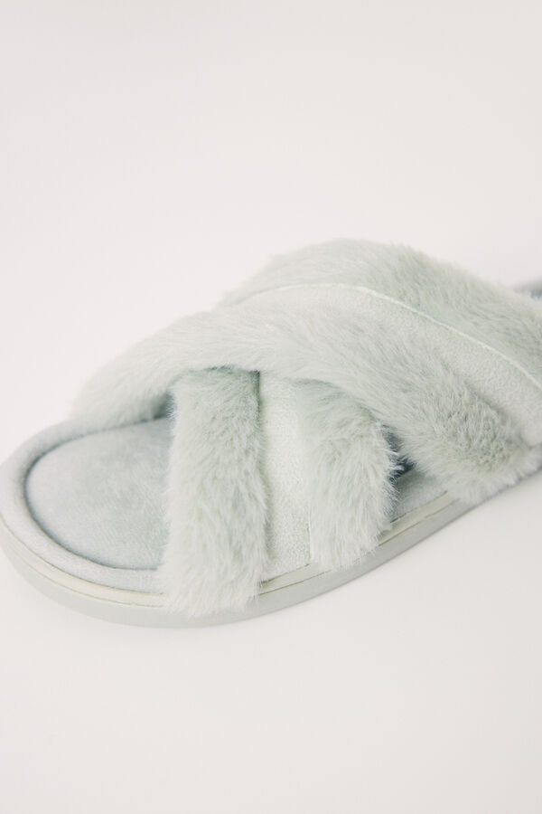 Womensecret Pantuflas acolchadas verde verde