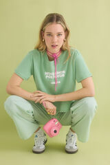 Womensecret Pijama 100% algodón con cuadros vichy verdes verde