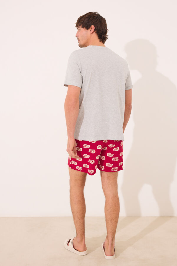 Womensecret Pijama corta hombre 100% algodón Pizza Planet rojo