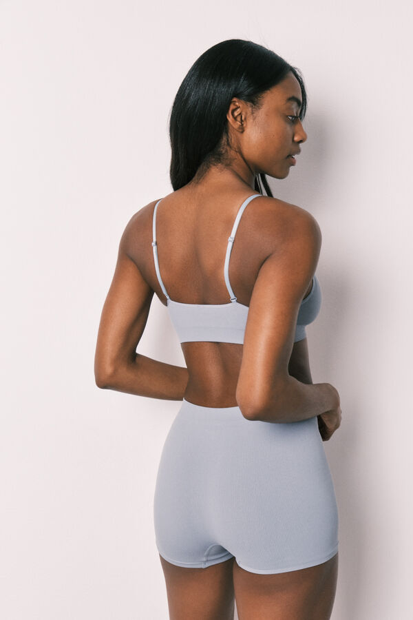 Women'secret Boxer sin costuras azul azul