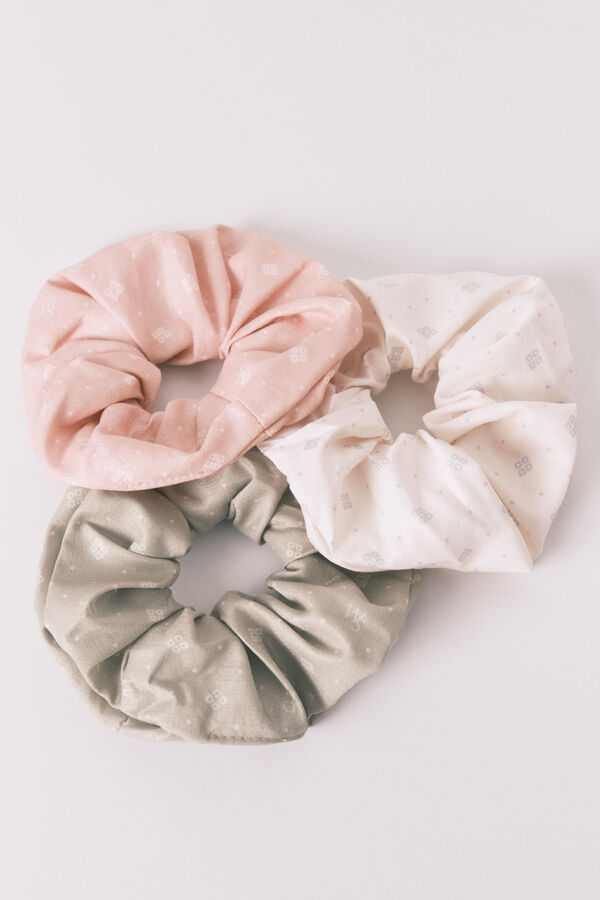 Womensecret Pack de 3 gomas para el pelo multicolor estampado