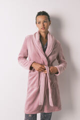 Women'secret Bata midi de forro polar rosa rosa