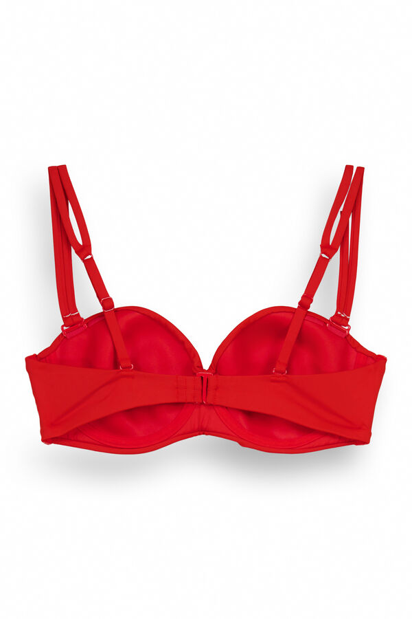 Womensecret Top bikini bandeau cruce rojo rojo