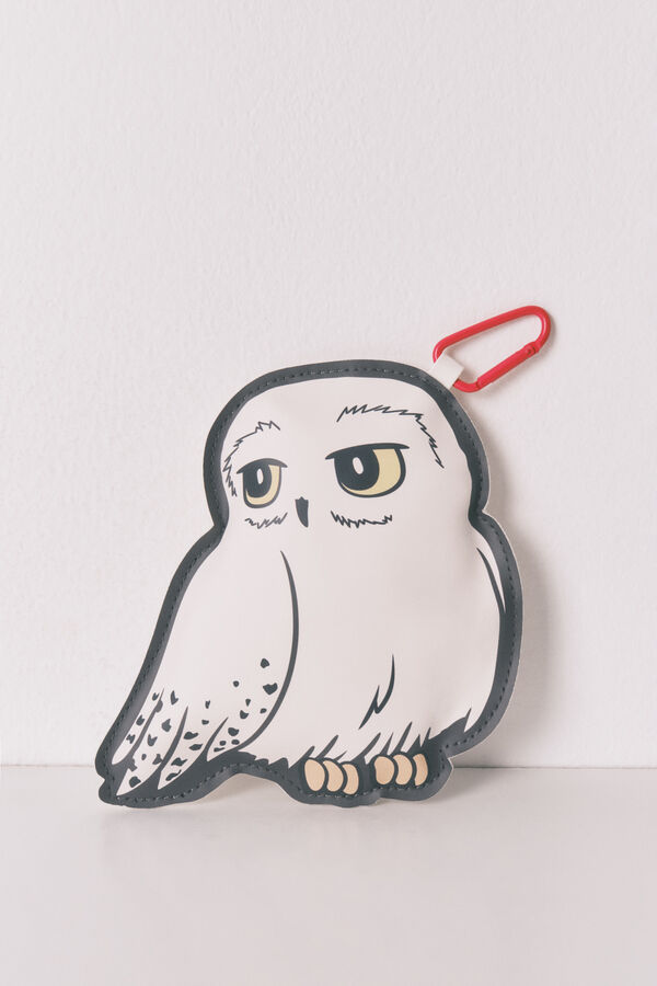 Women'secret Llavero-bolsa plegable gris Hedwig estampado