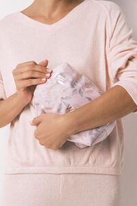 Womensecret Neceser con estampado de flores rosa mediano rosa