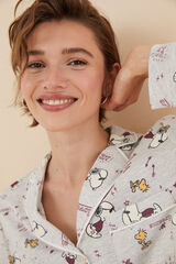 Womensecret Pijama camisera 100% algodón Snoopy gris gris