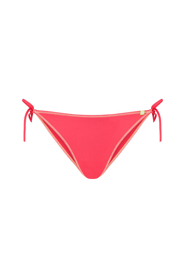 Womensecret Panty de bikini con tirantes de coral naranja
